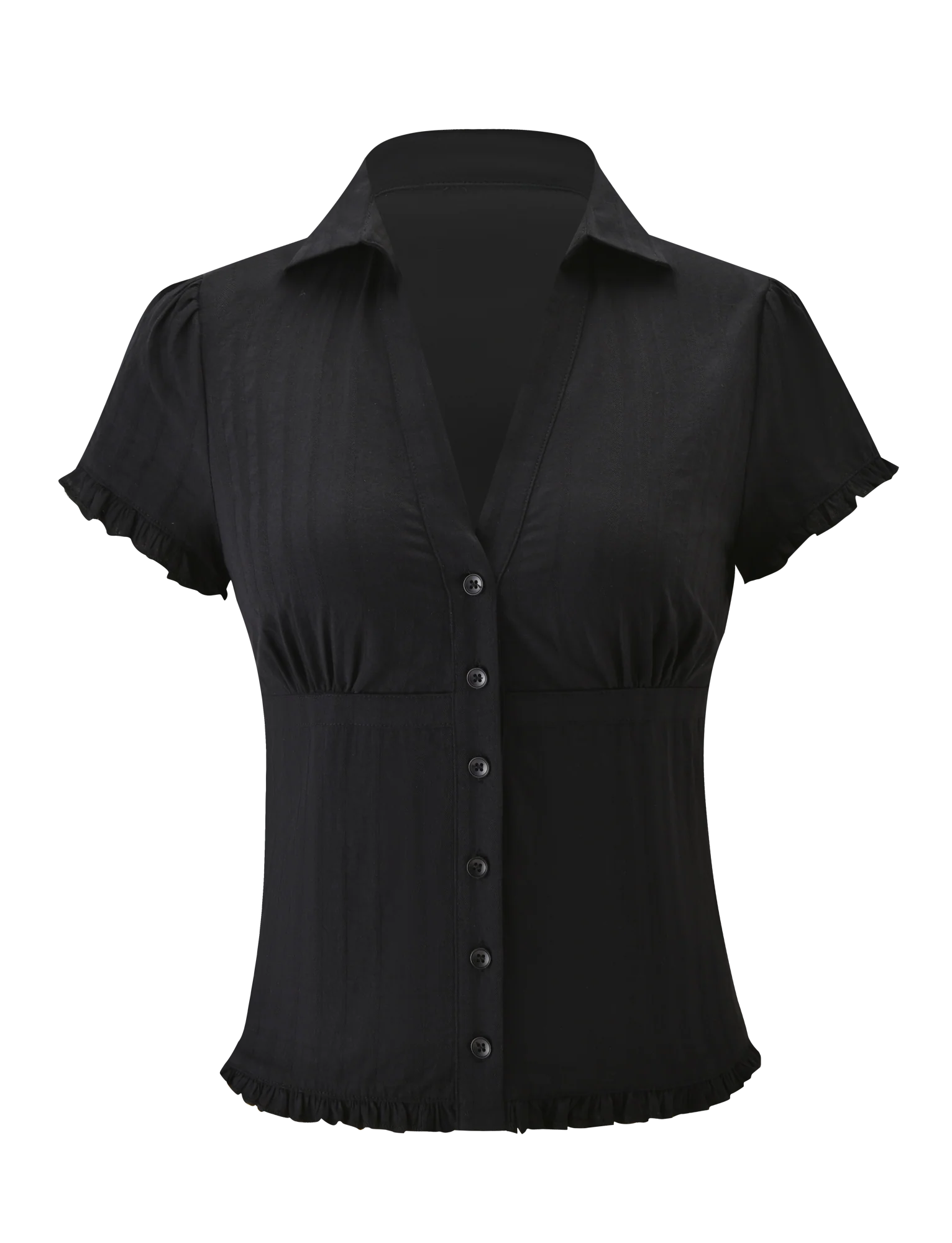 VALERIE SHORT SLEEVE SHIRT BLACK