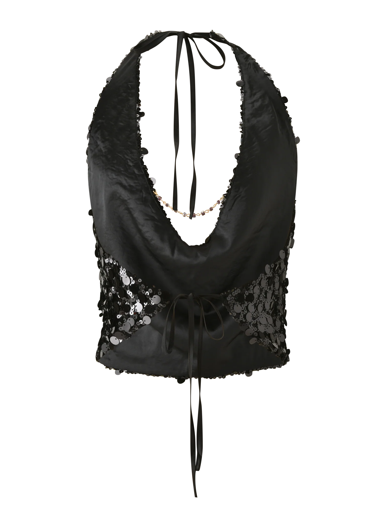 ZANA TOP BLACK SEQUIN