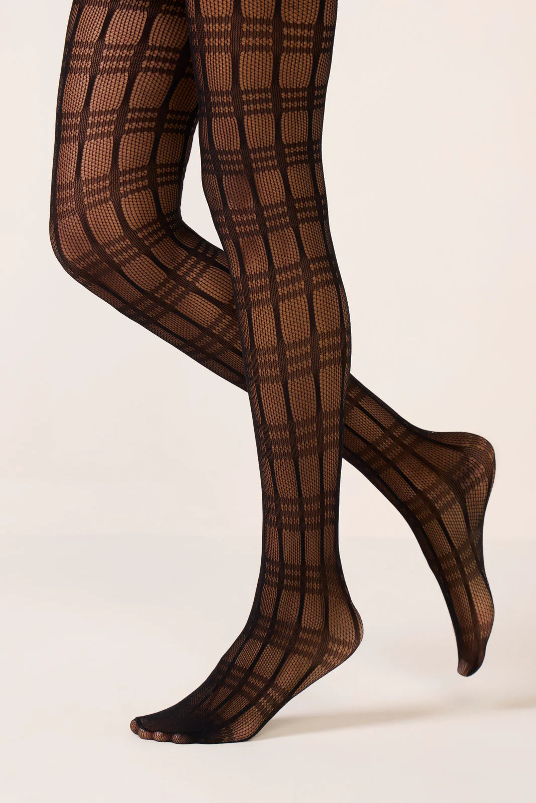 Plaid Net Tights