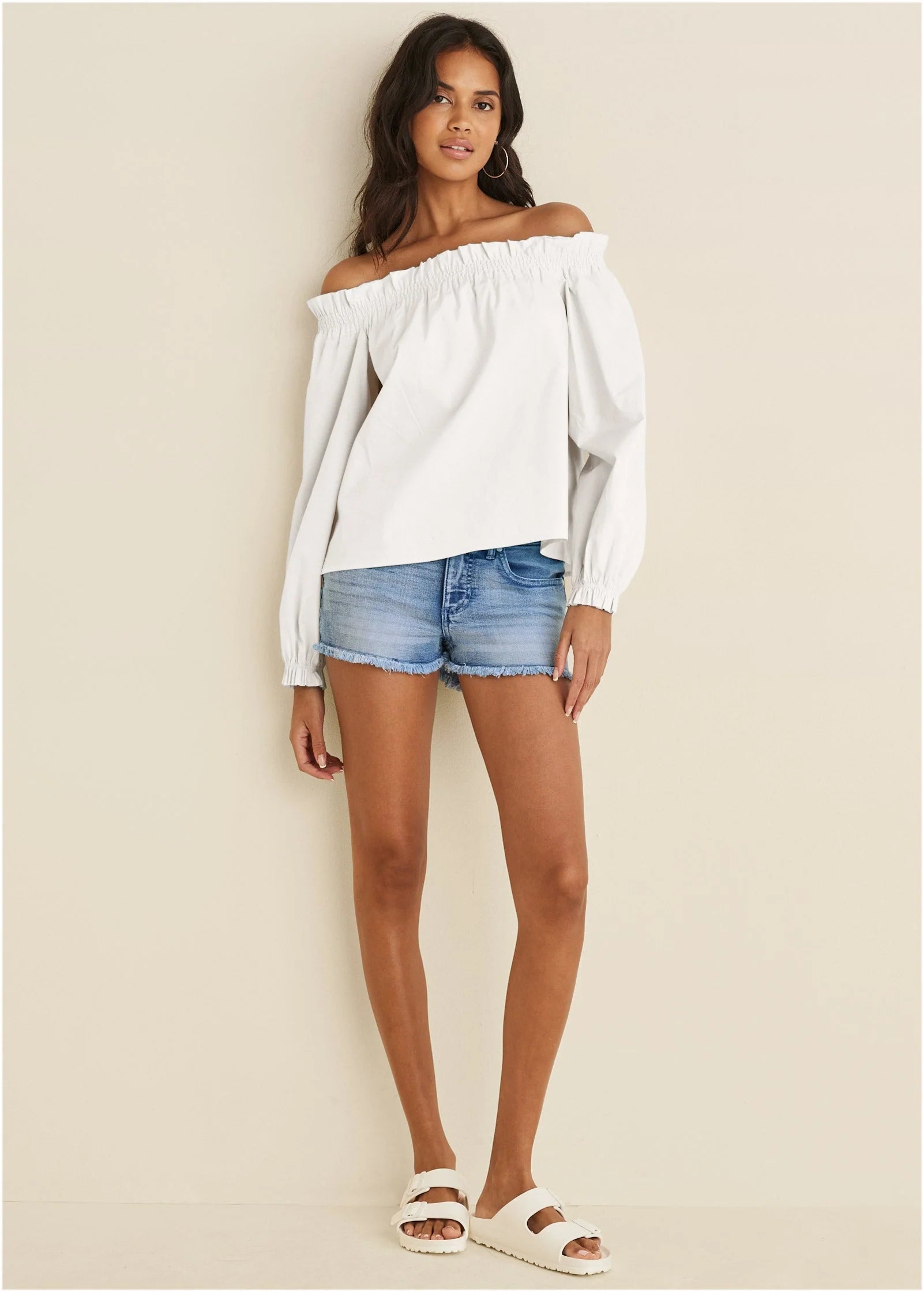 Off The Shoulder Top Cloud Dancer