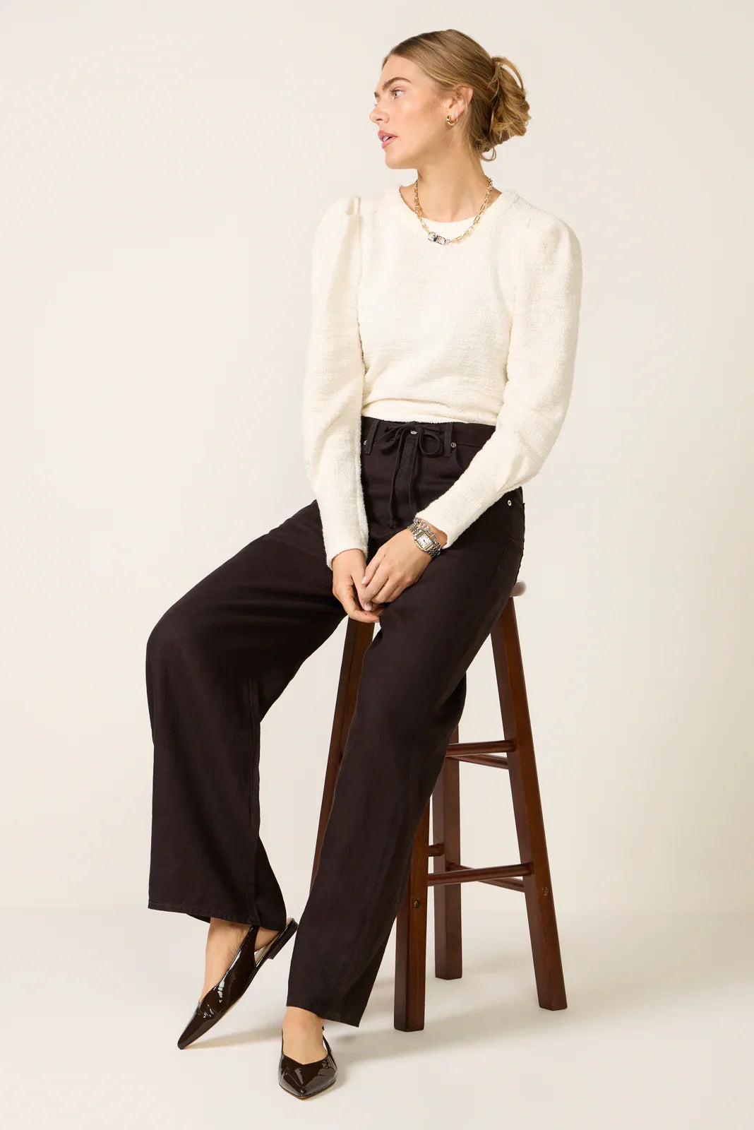 Brynn Wide Leg Drawstring Pant
