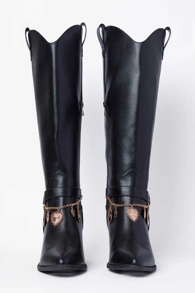 Cattle Black Charm Cowboy Boots FINAL SALE