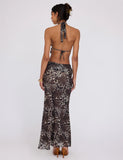 PEARL MAXI SKIRT MULTI LEOPARD