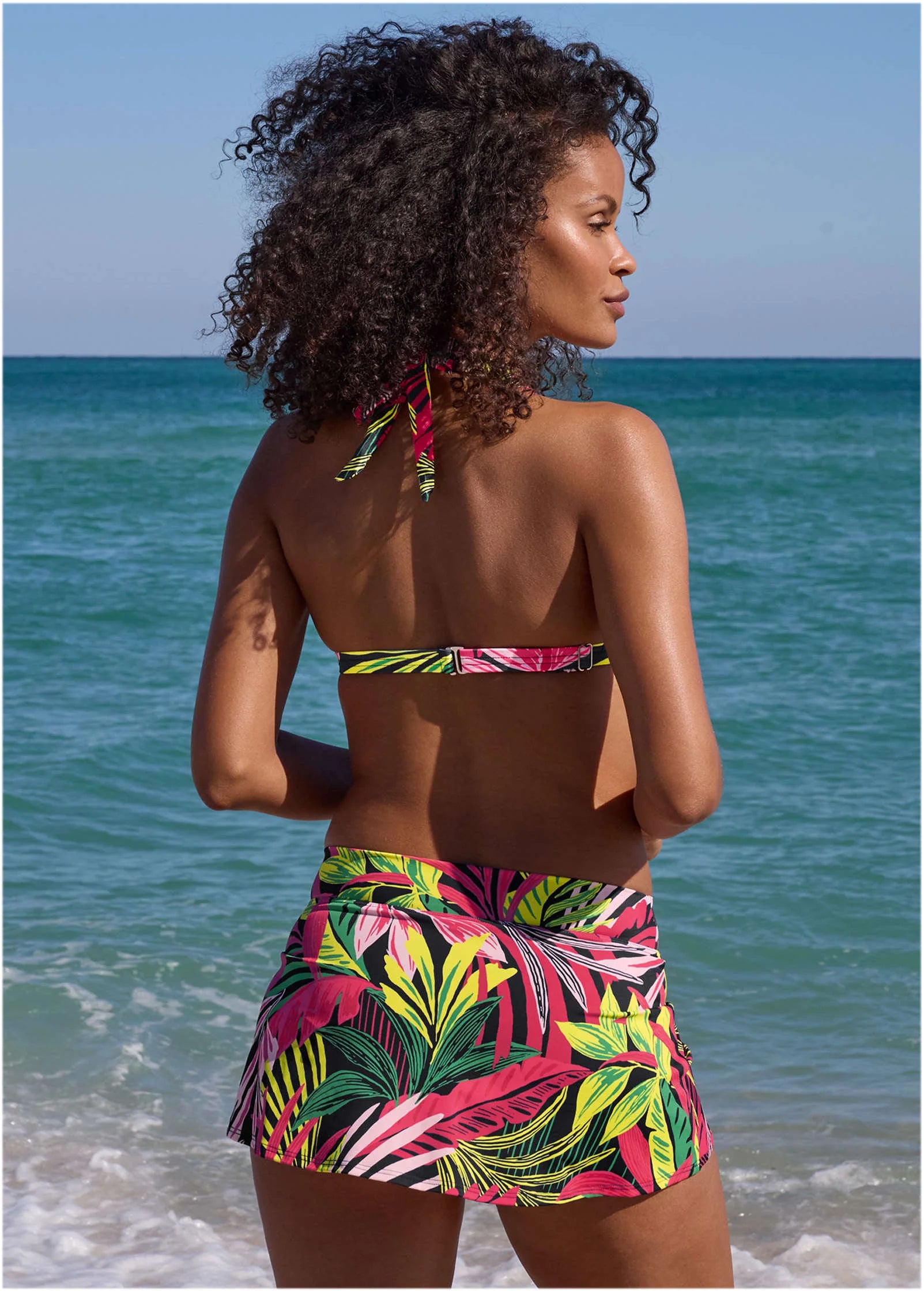 Aruba Swim Bikini Skirt Polynesian Palm