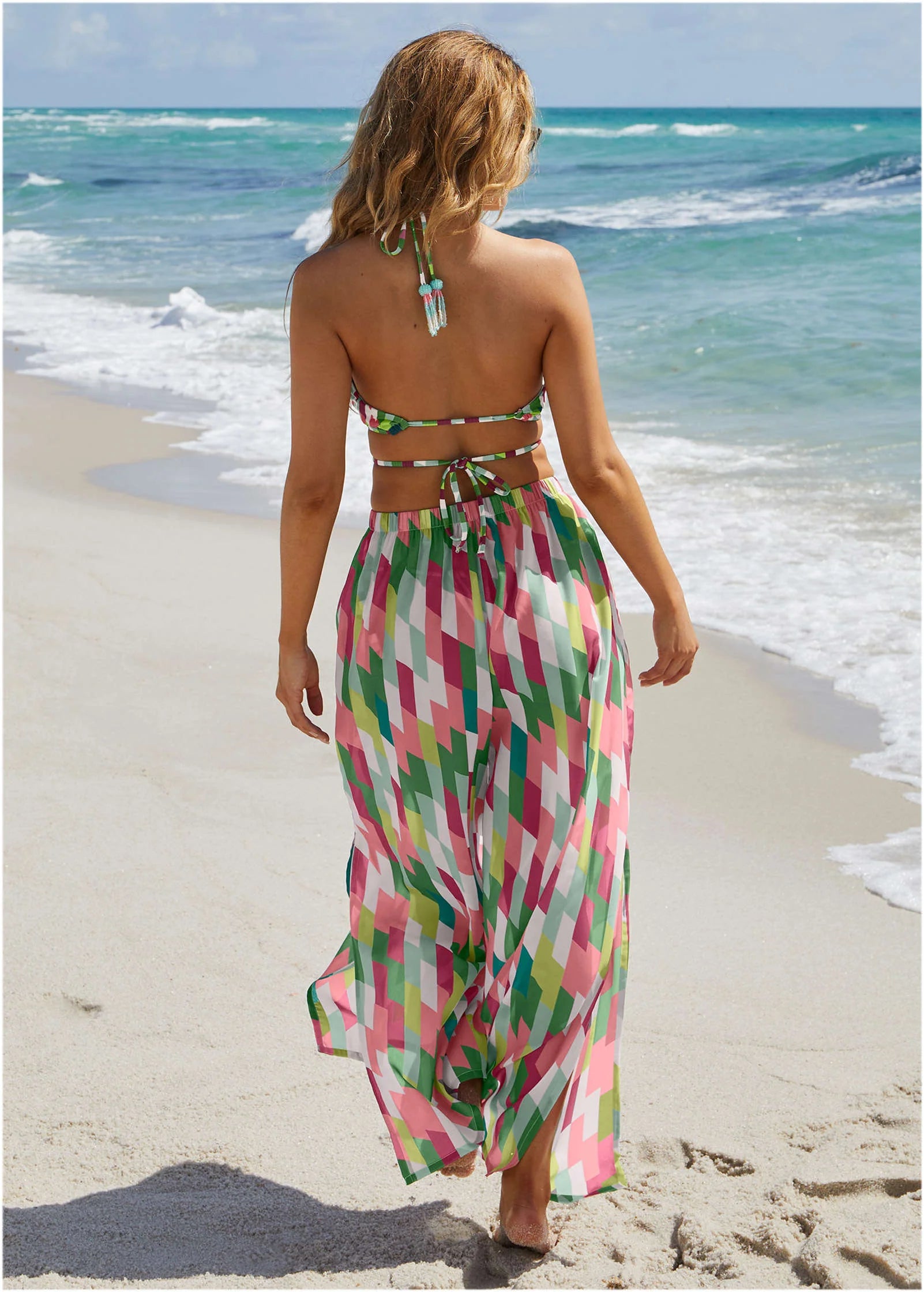 Palazzo Cover Up Pants Dynamic Geo Large
