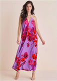 Beaded Halter Maxi Offset Sensual Bouquet