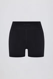 Soft Active V Waist Pocket Mini Shorts in Black