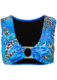 Cap Sleeve Bikini Top Jungle Canopy
