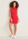 Colored Twill Utility Dress Scarlet