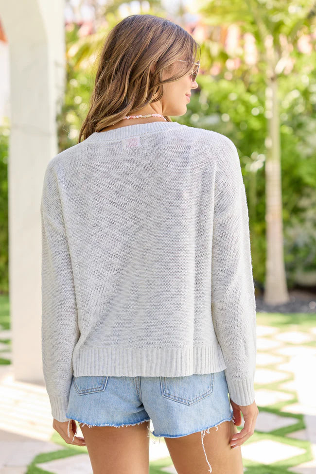 Lost In Paradise Multi Color Paradise Light Weight Sweater