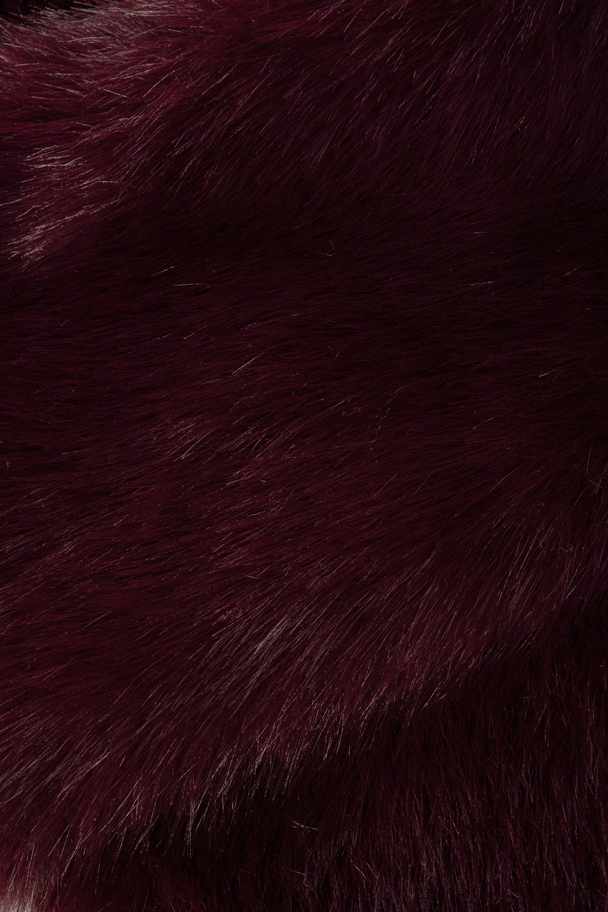 Faux Fur Cropped Bolero in Wine