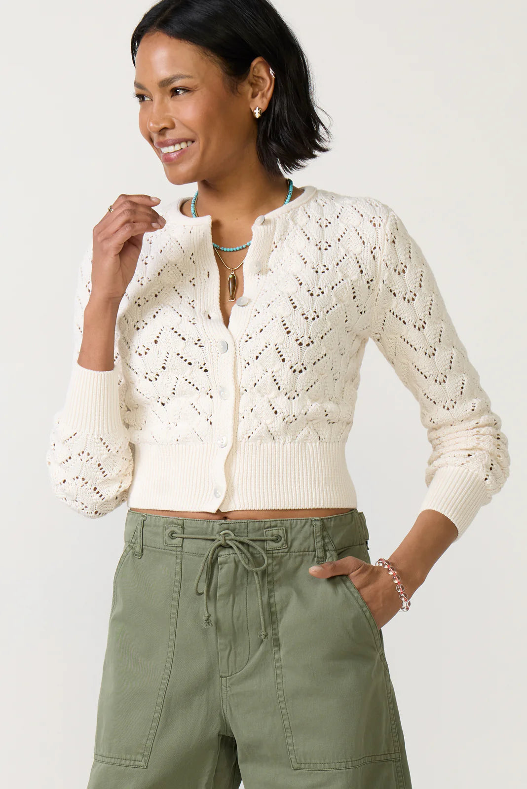 Pretty In Pointelle Cardigan