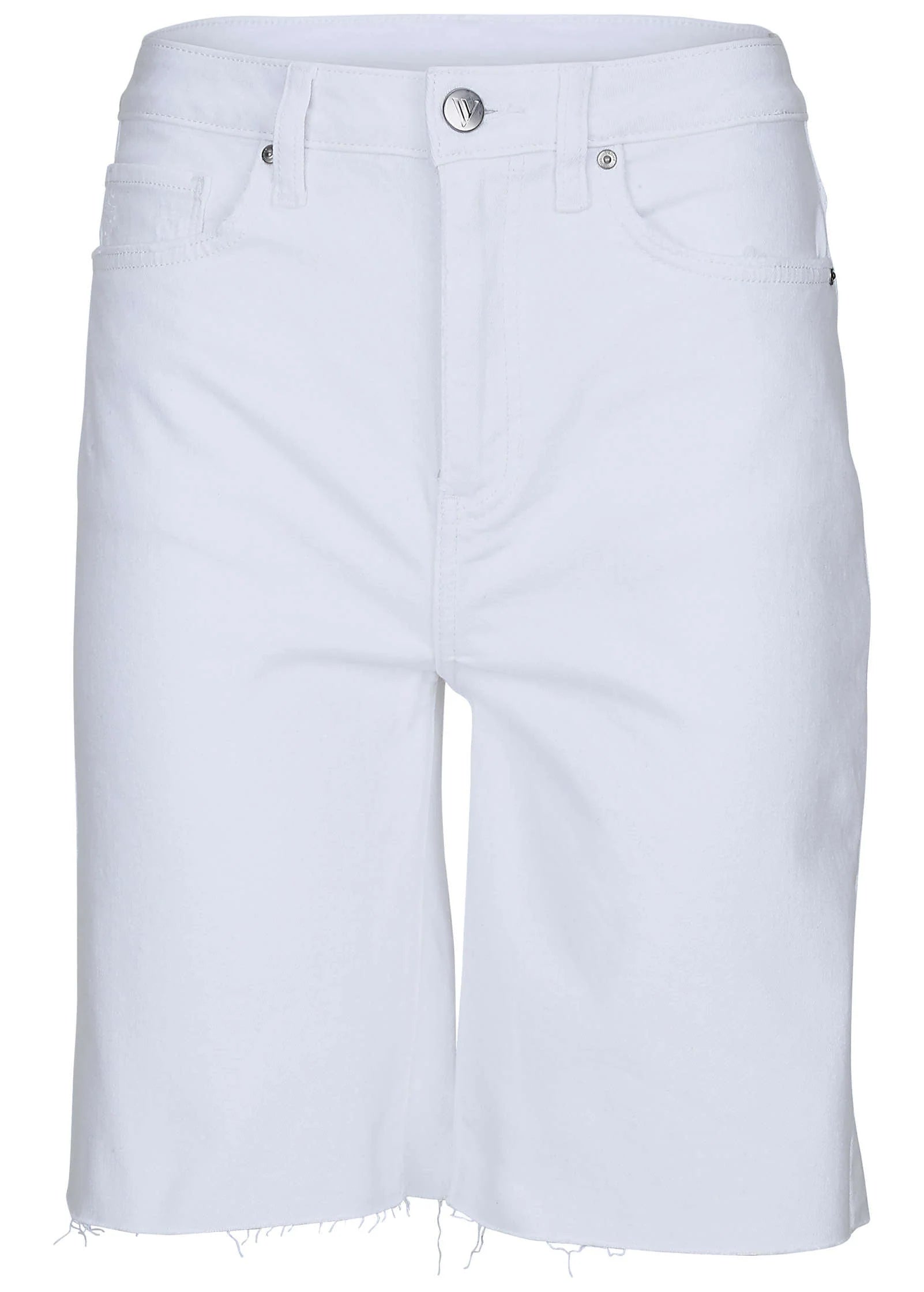 Brooke Denim Bermuda Shorts White