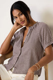 Gingham Raglan Blouse