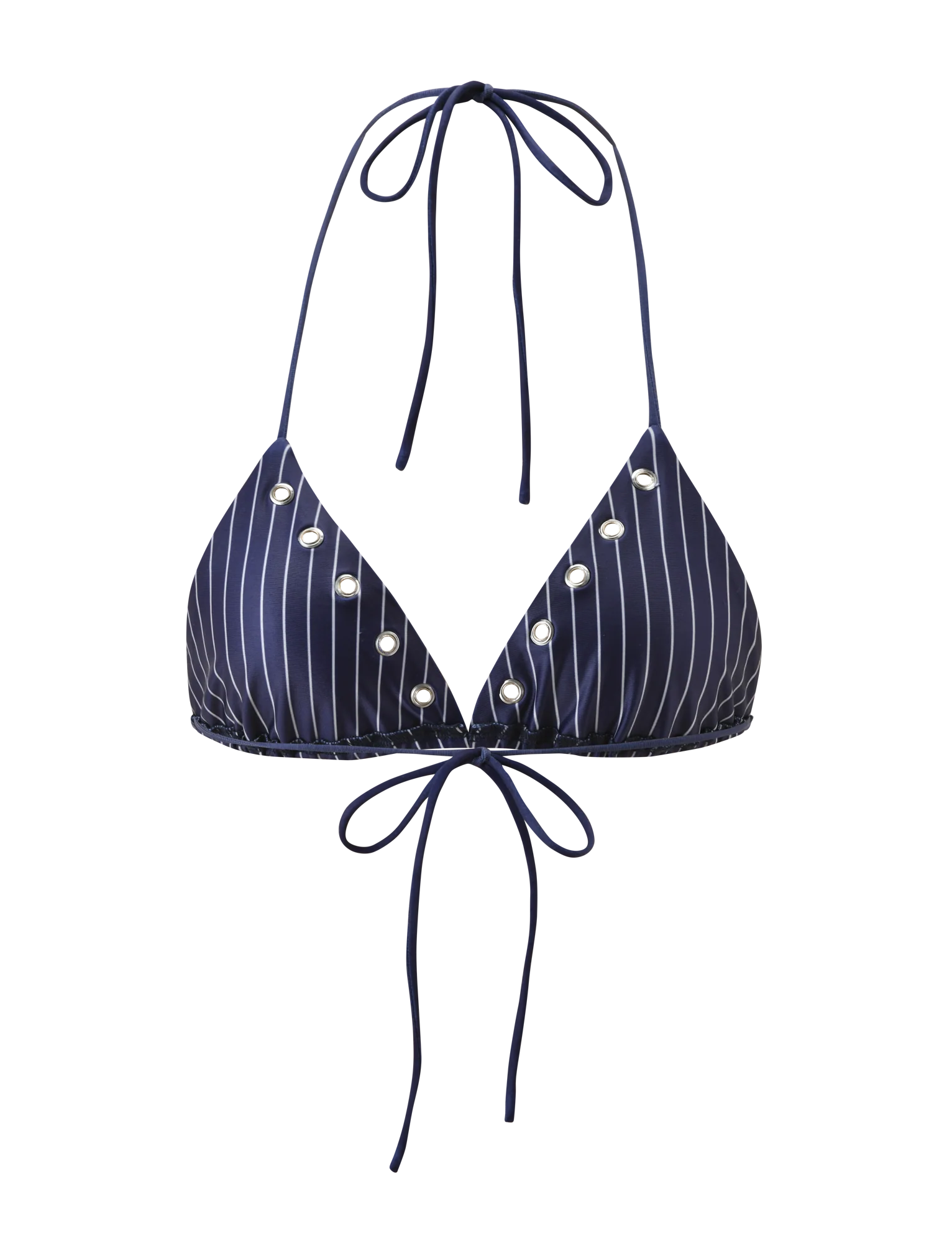 MARREN BIKINI TOP NAVY PINSTRIPE