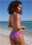 Smocked Underwire Top Ditsy Pink Purple