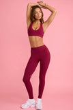 Soft Active Mid Rise Leggings in Cherry