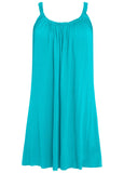 Gathered Neckline Dress Aqua Reef
