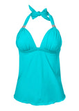 Goddess Push Up Tankini Top Aqua Reef