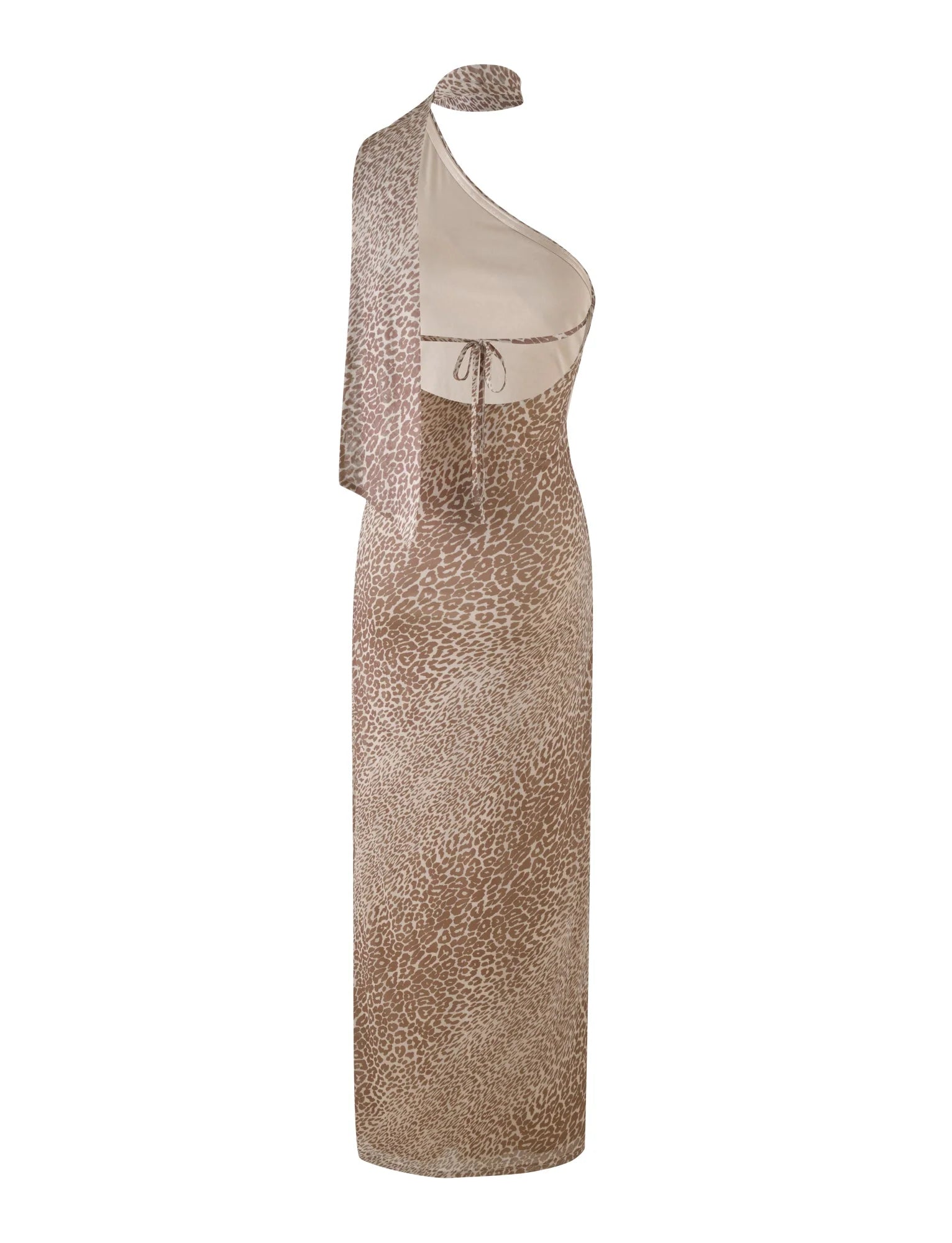 ALLIRA MAXI DRESS NEUTRAL LEOPARD