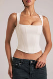 Modal Square Neck Top in Ivory