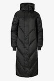 Waterproof Hooded Long Parka Coat in Black