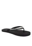 Rhinestone Flip Flop Sandals Black