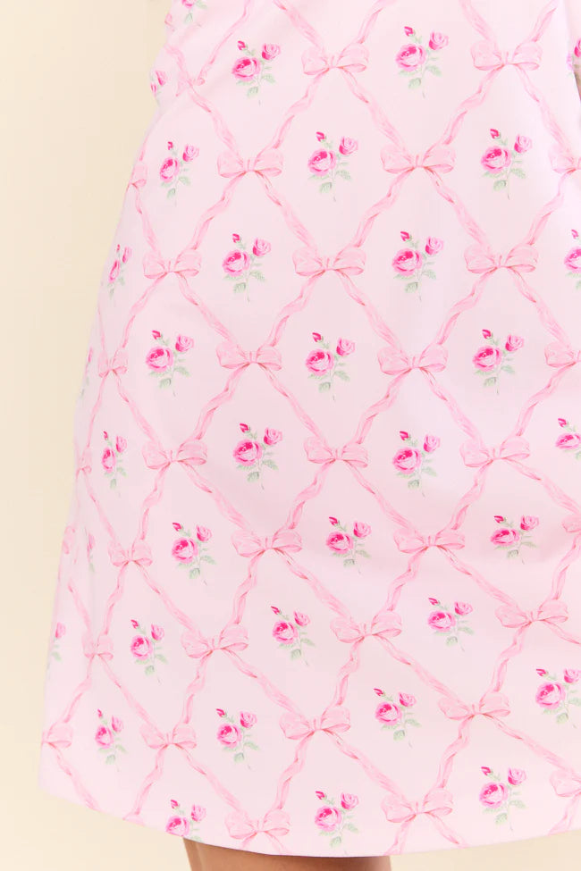 Active Vibe Pink Roses and Bows Active Dress SALE
