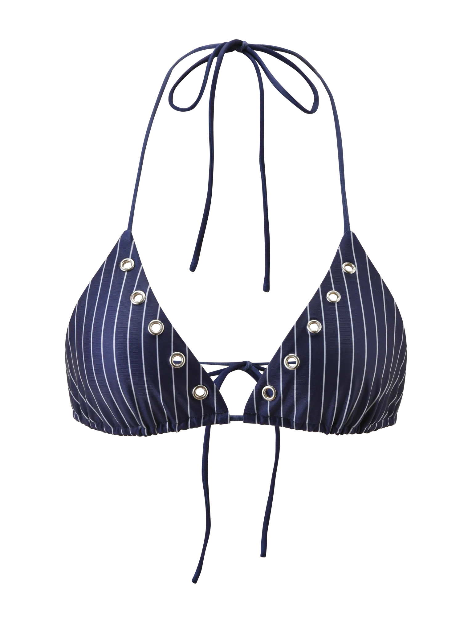 MARREN BIKINI TOP NAVY PINSTRIPE