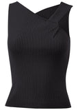 Twist Detail Sweater Tank Jet Black