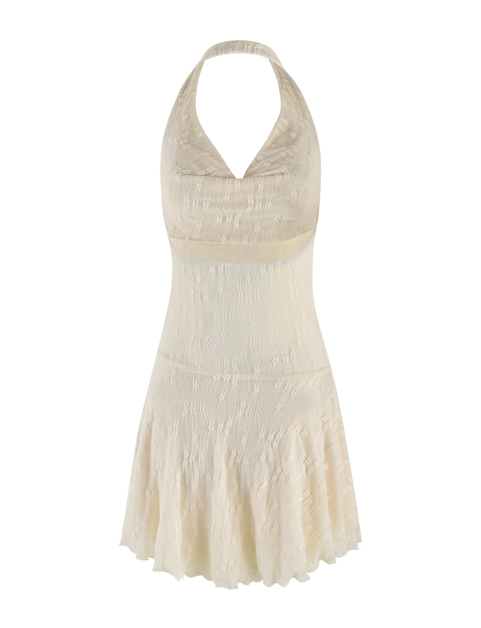FIORELLA MINI DRESS WHITE LACE CREAM