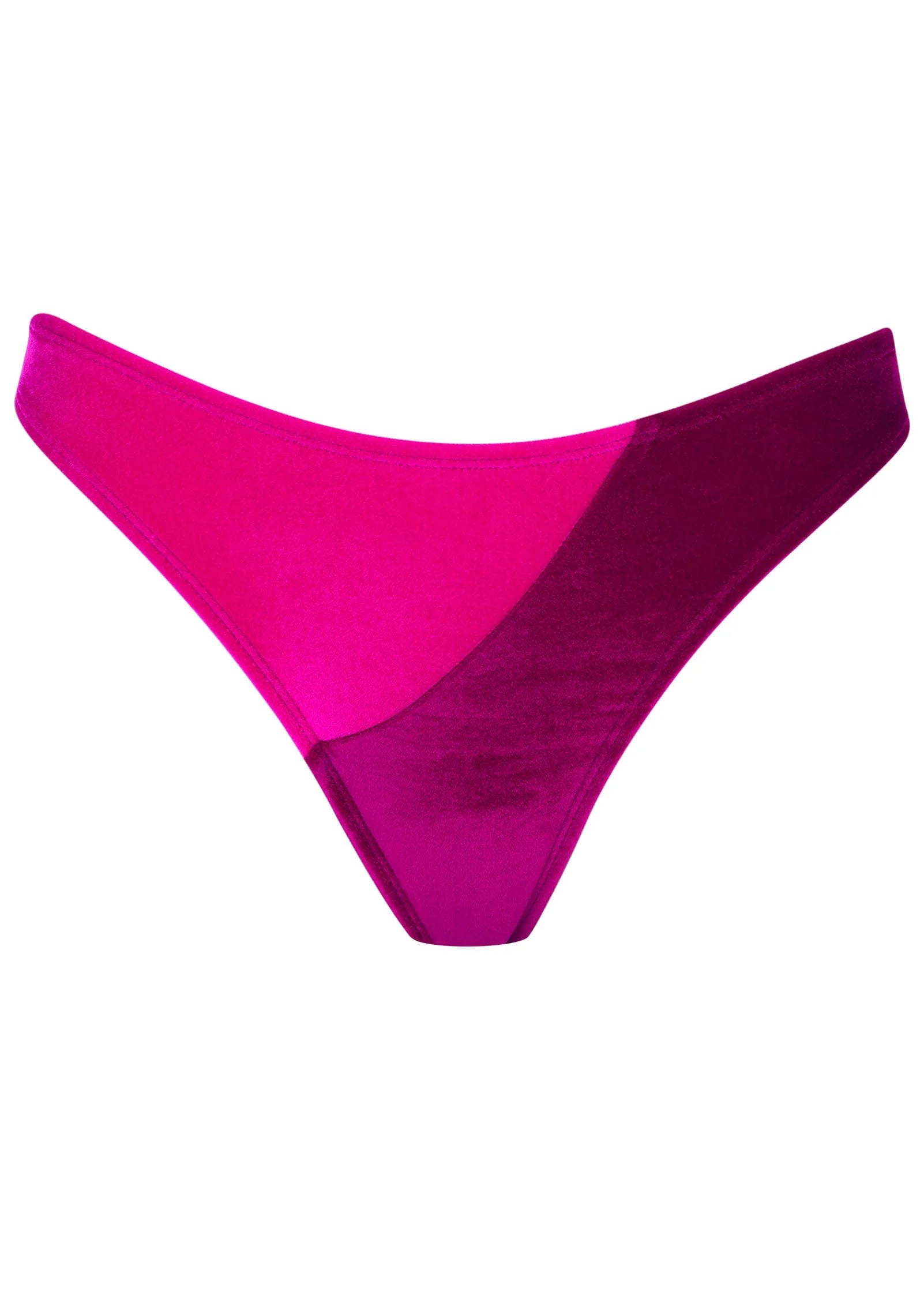 Velvet Cheeky Bikini Bottom Pink Crush