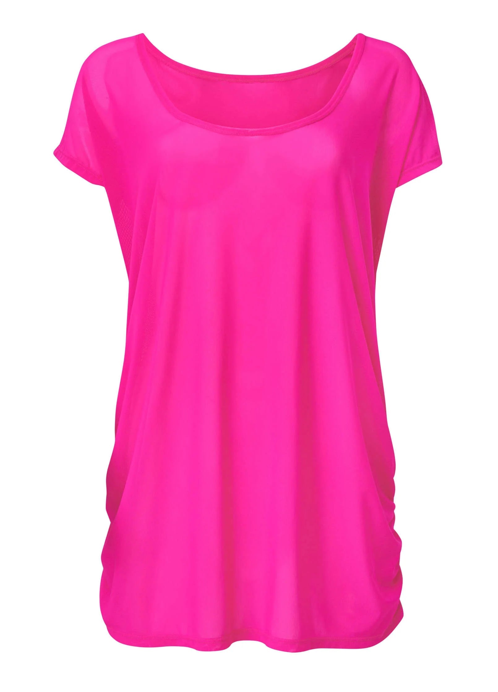 Relaxed Tunic Cover Up Electric Pink