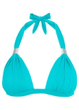 Goddess Push Up Halter Top Aqua Reef