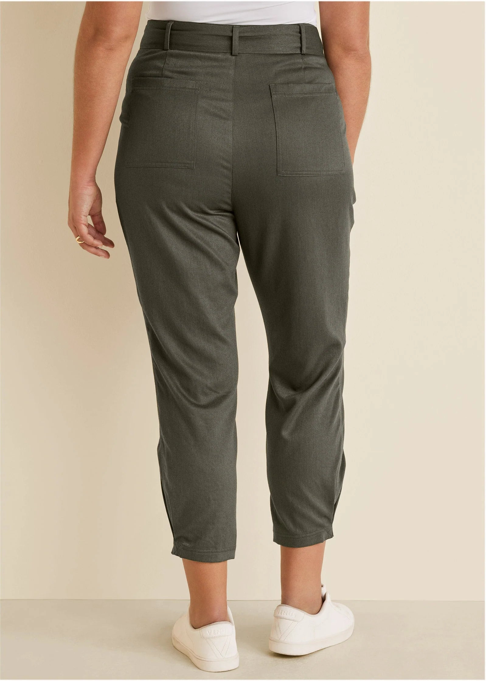 Relaxed Twill Straight Pant Olive