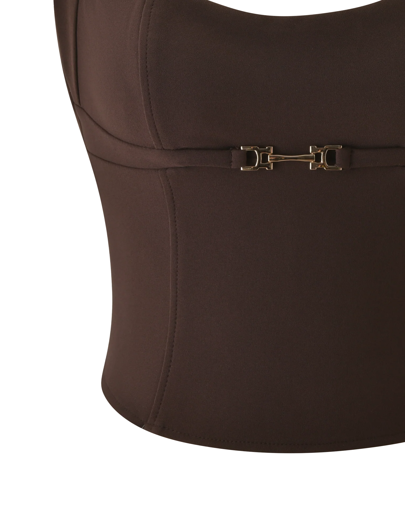 KITTIE BUCKLE TOP CHOCOLATE