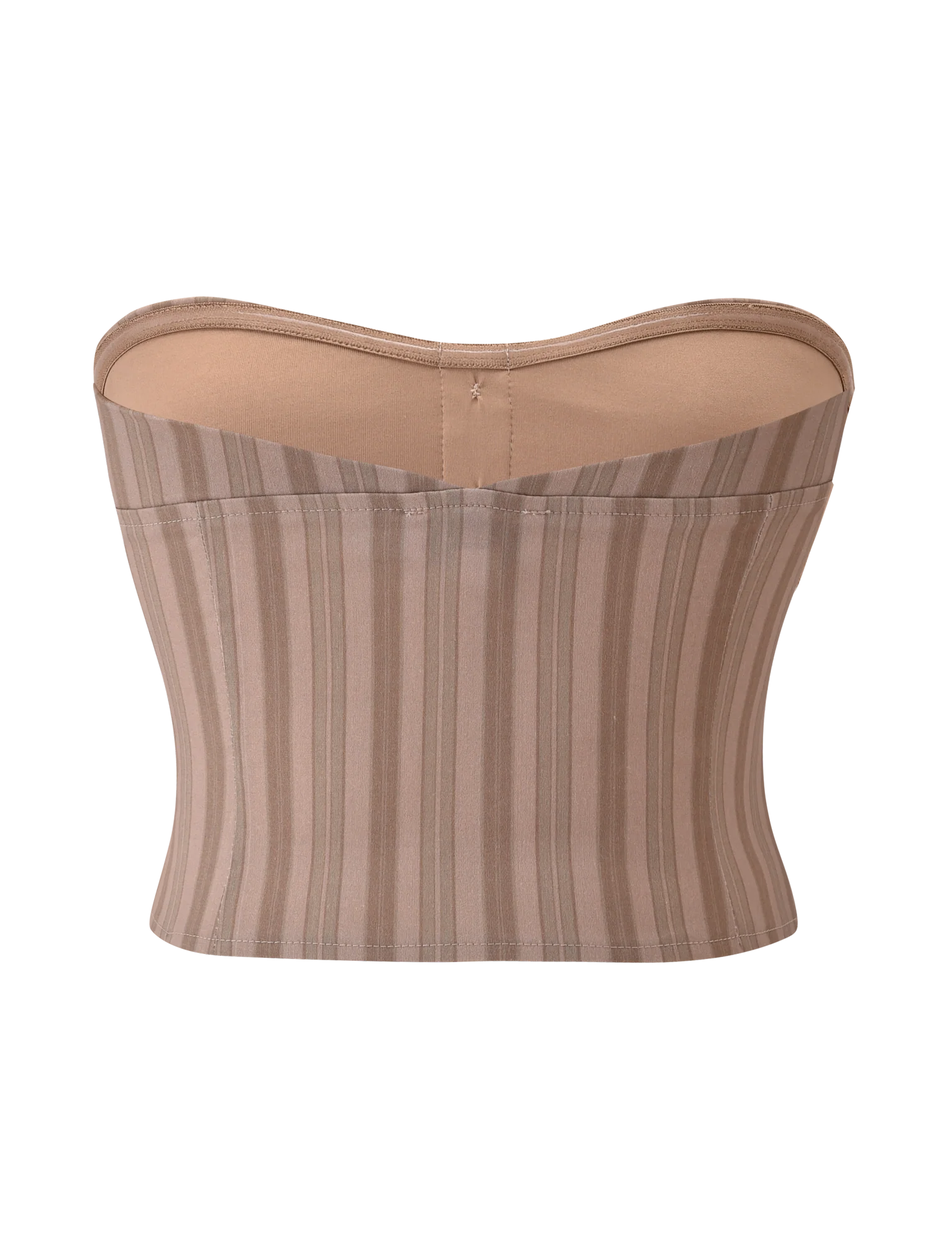 KITTIE STRAPLESS CORSET TAUPE STRIPE