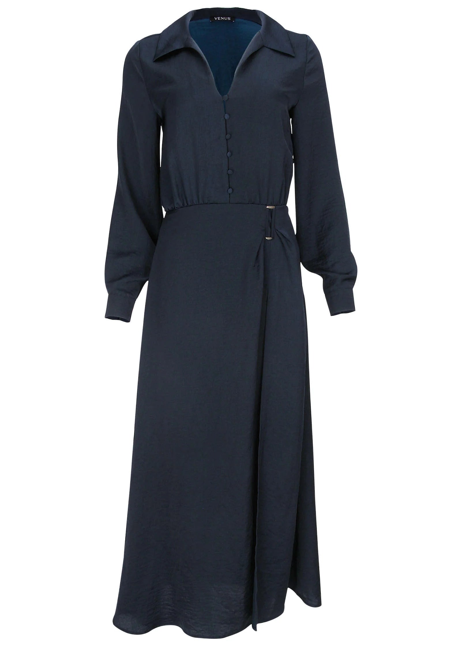 High Slit Maxi Dress Navy