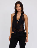 MAKENA TWO PIECE TOP BLACK