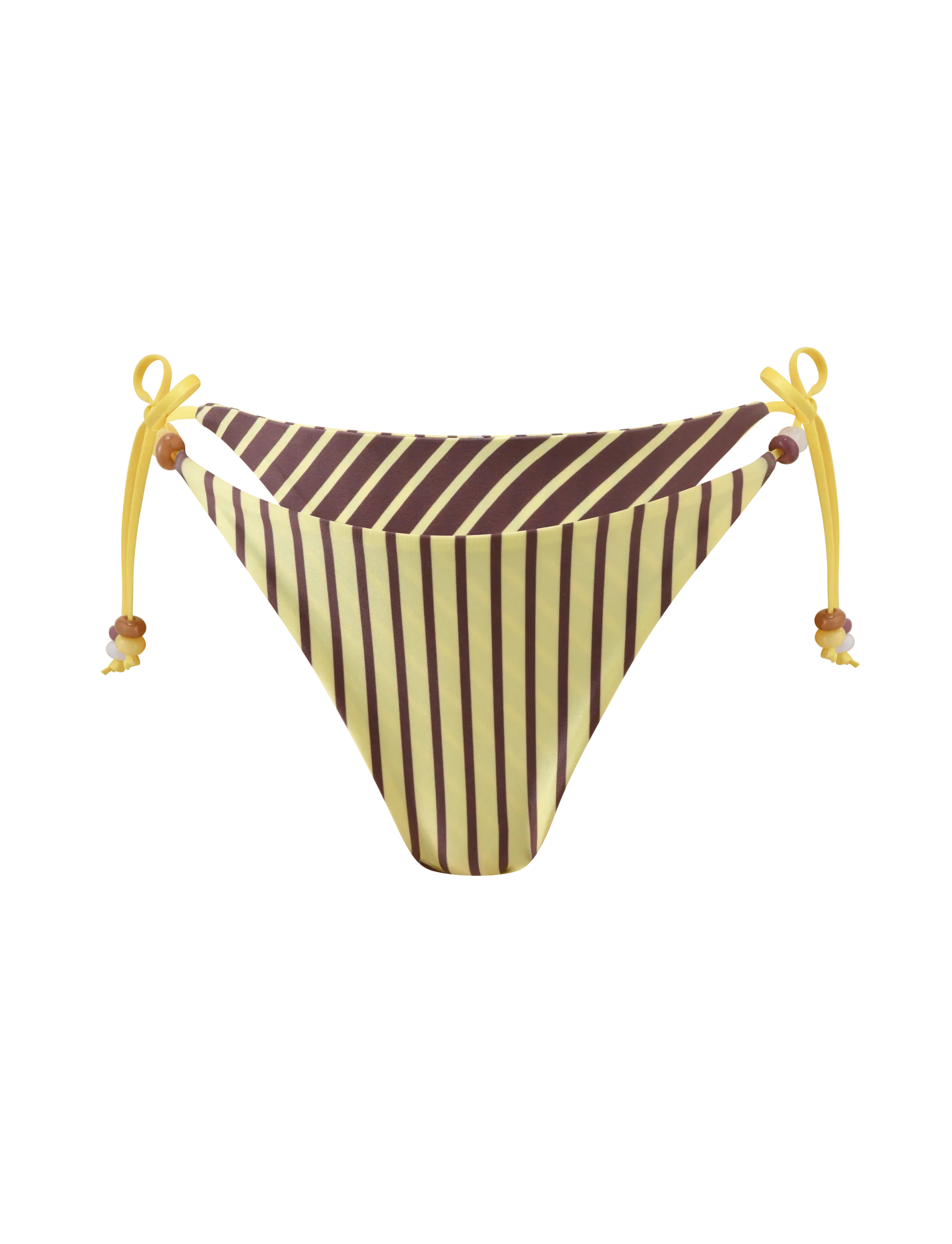 FINLEA REVERSIBLE BIKINI BOTTOM BROWN AND YELLOW STRIPE