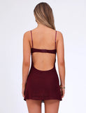 OCTAVIA DRESS PURPLE WINE