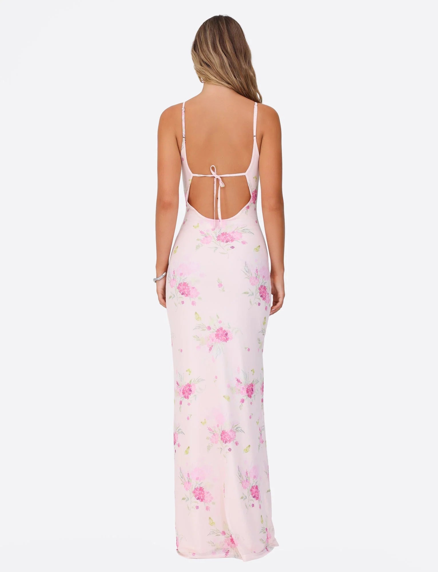 OSIRIS DRESS PINK FLORAL WATER COLOUR FLORAL