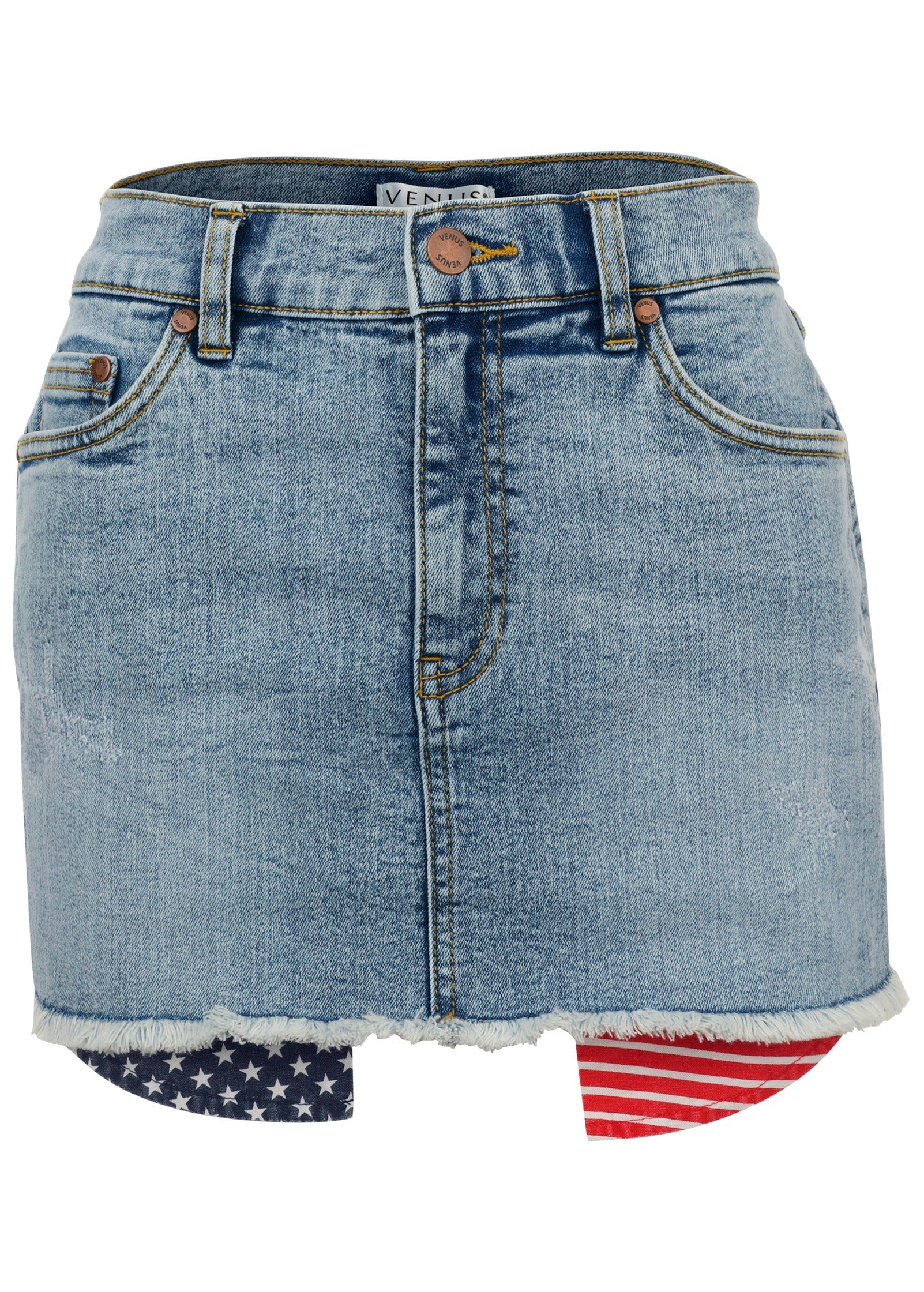 Americana Skirt Light Wash