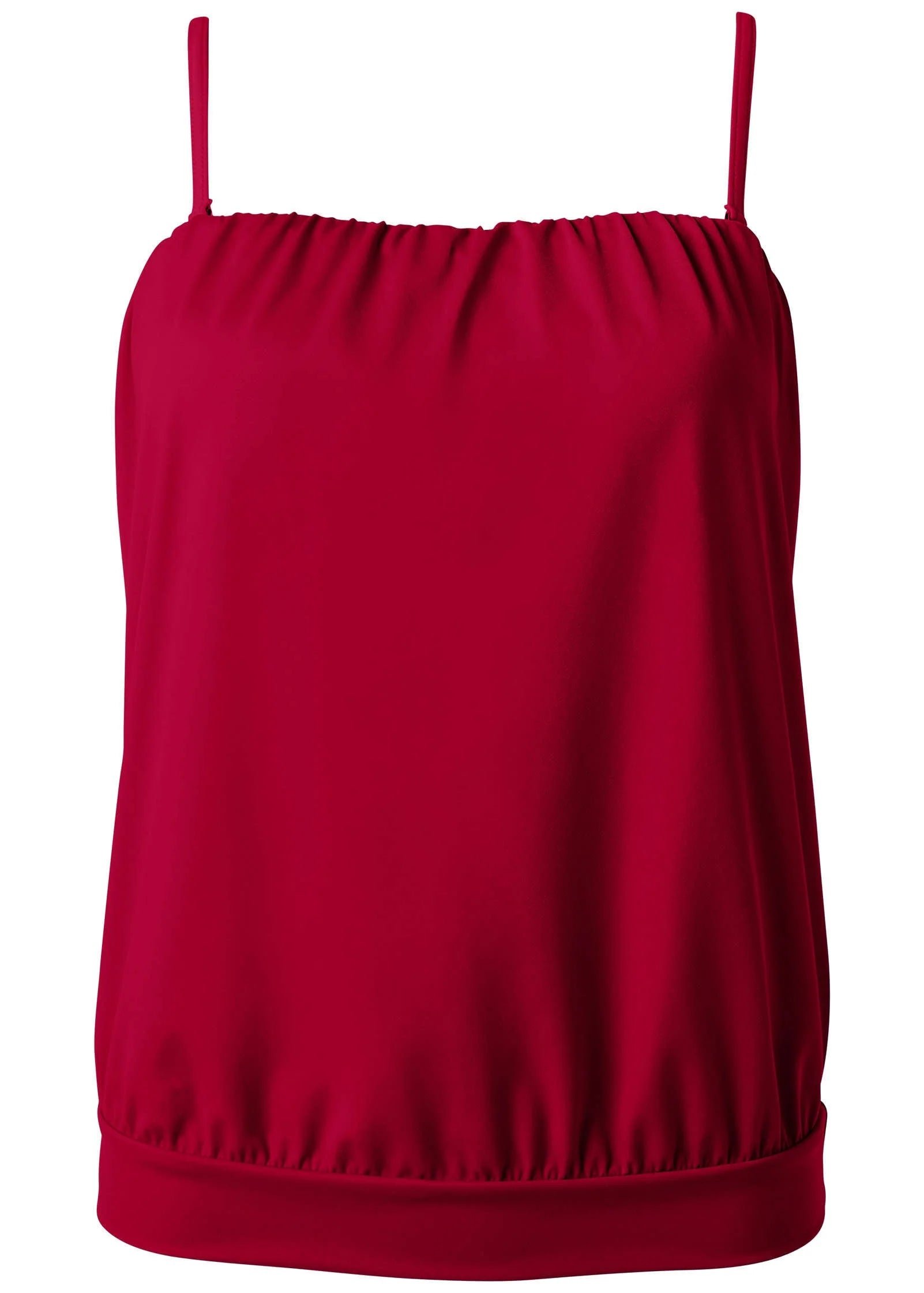 Blouson Bandeau Tankini Top Red Hot