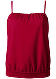 Blouson Bandeau Tankini Top Red Hot