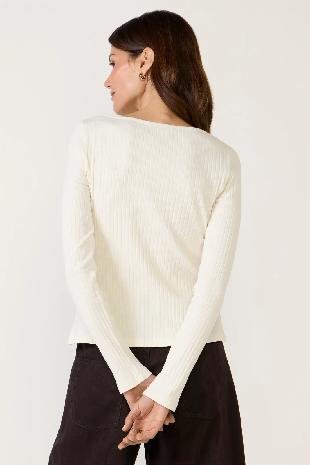 Button Front Rib Top
