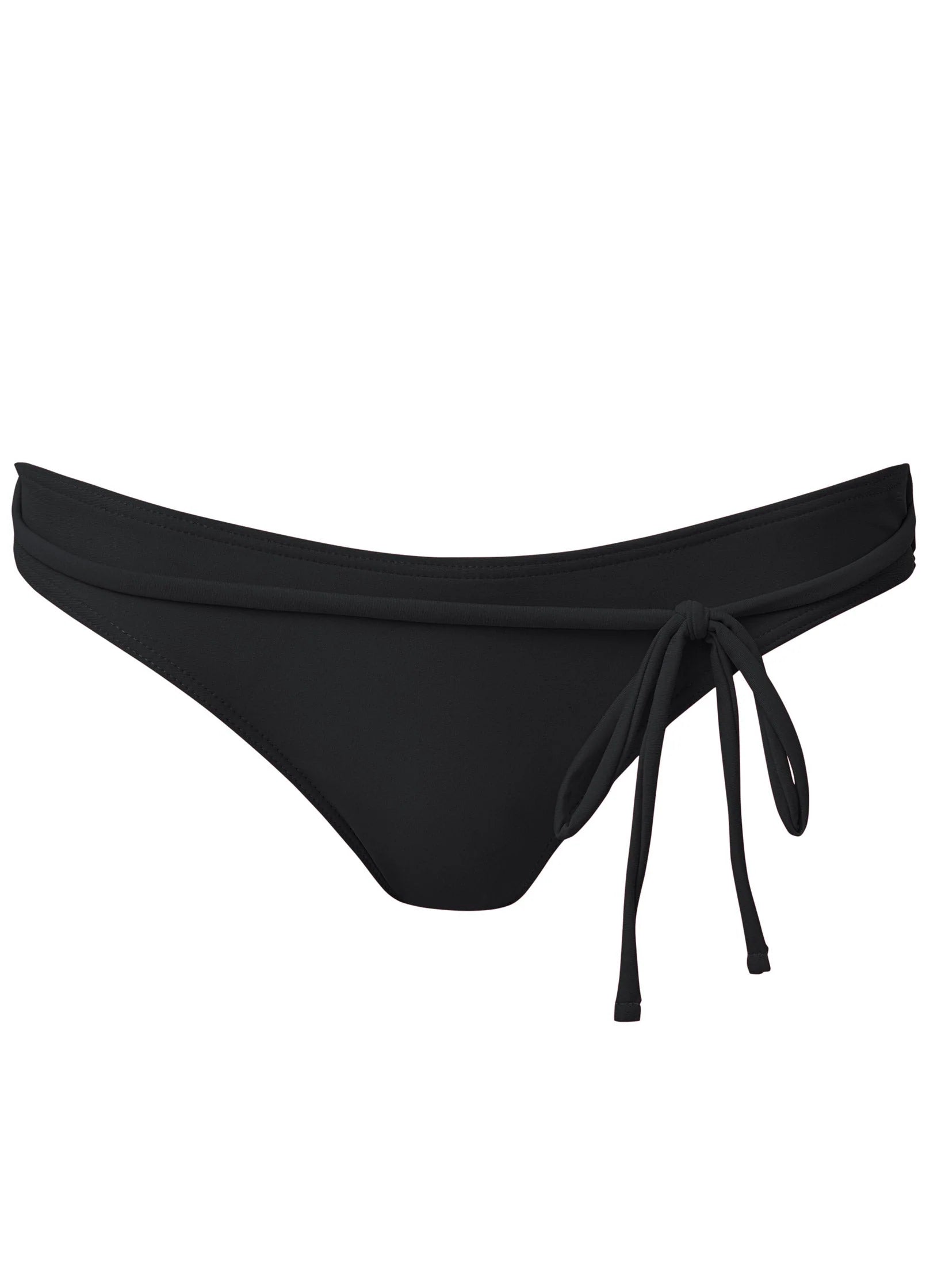 Low Rise Tie Bikini Bottom Black Beauty