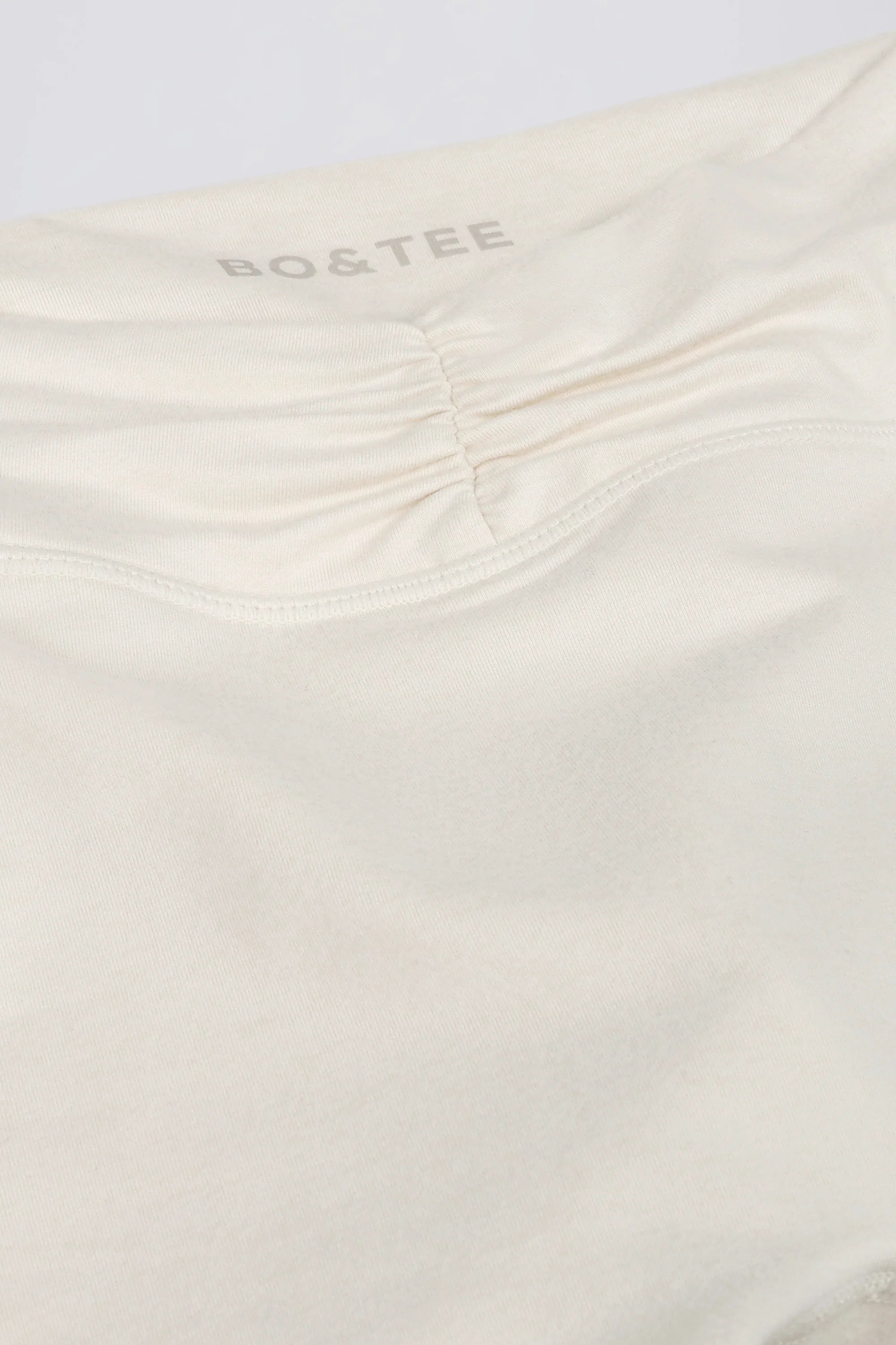 Ruched Mini Shorts in Vanilla
