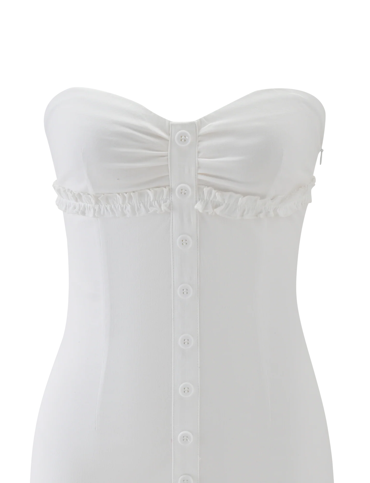 KITTIE STRAPLESS DRESS WHITE