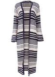 Stripe Duster Navy Multi